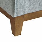 82.3" Wide Sage Chenille 3-Seater Sofa with Track Arms & Solid Wood Base, Modern Retro Design