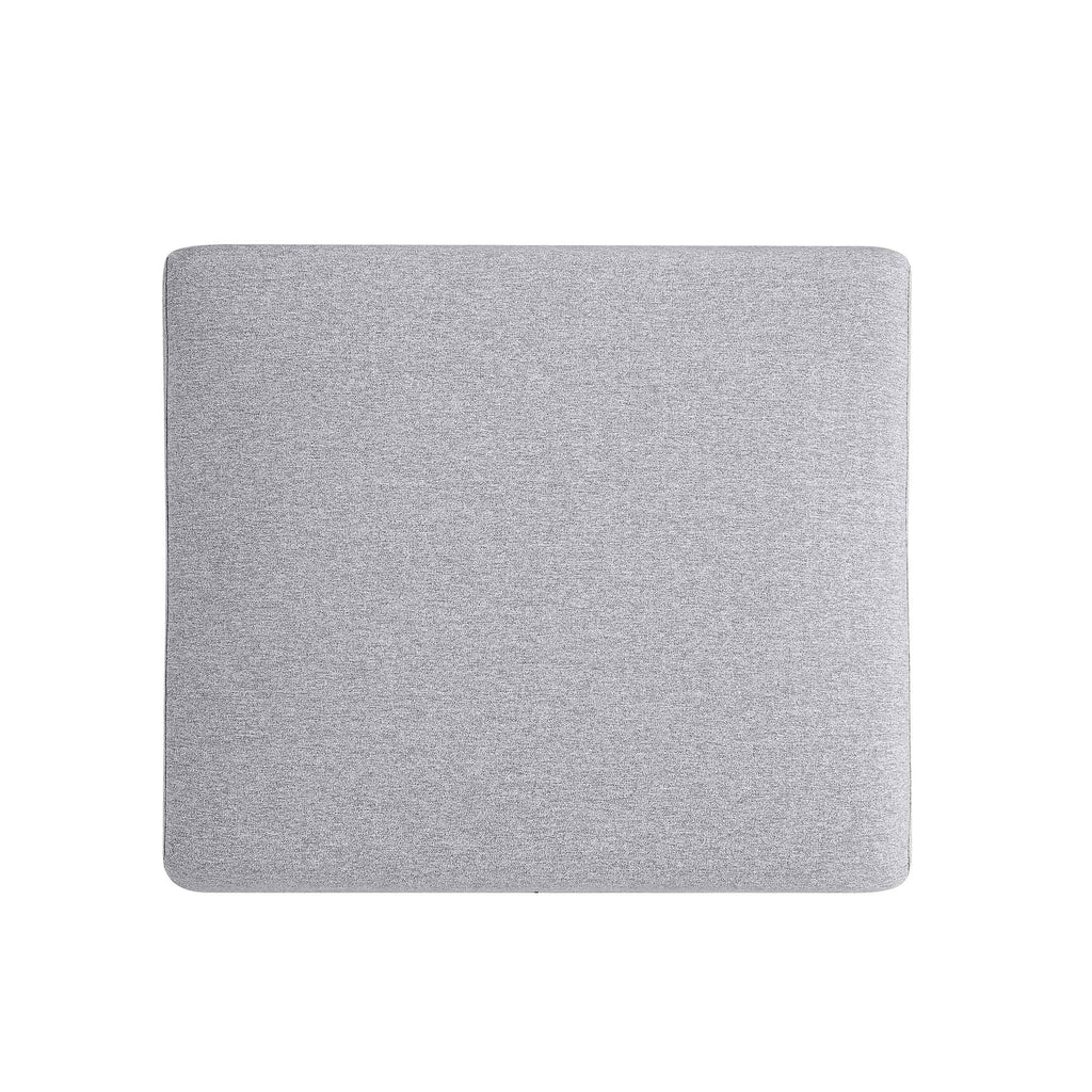 Gray Marl Fabric Storage Ottoman