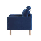 Navy Blue Velvet Sofa, 2-Seater