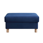 Navy Blue Velvet Storage Ottoman