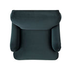 Aegean Blue Velvet Sofa, 1-Seater