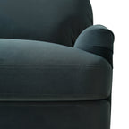 Aegean Blue Velvet Sofa, 1-Seater