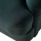 Aegean Blue Velvet Sofa, 1-Seater