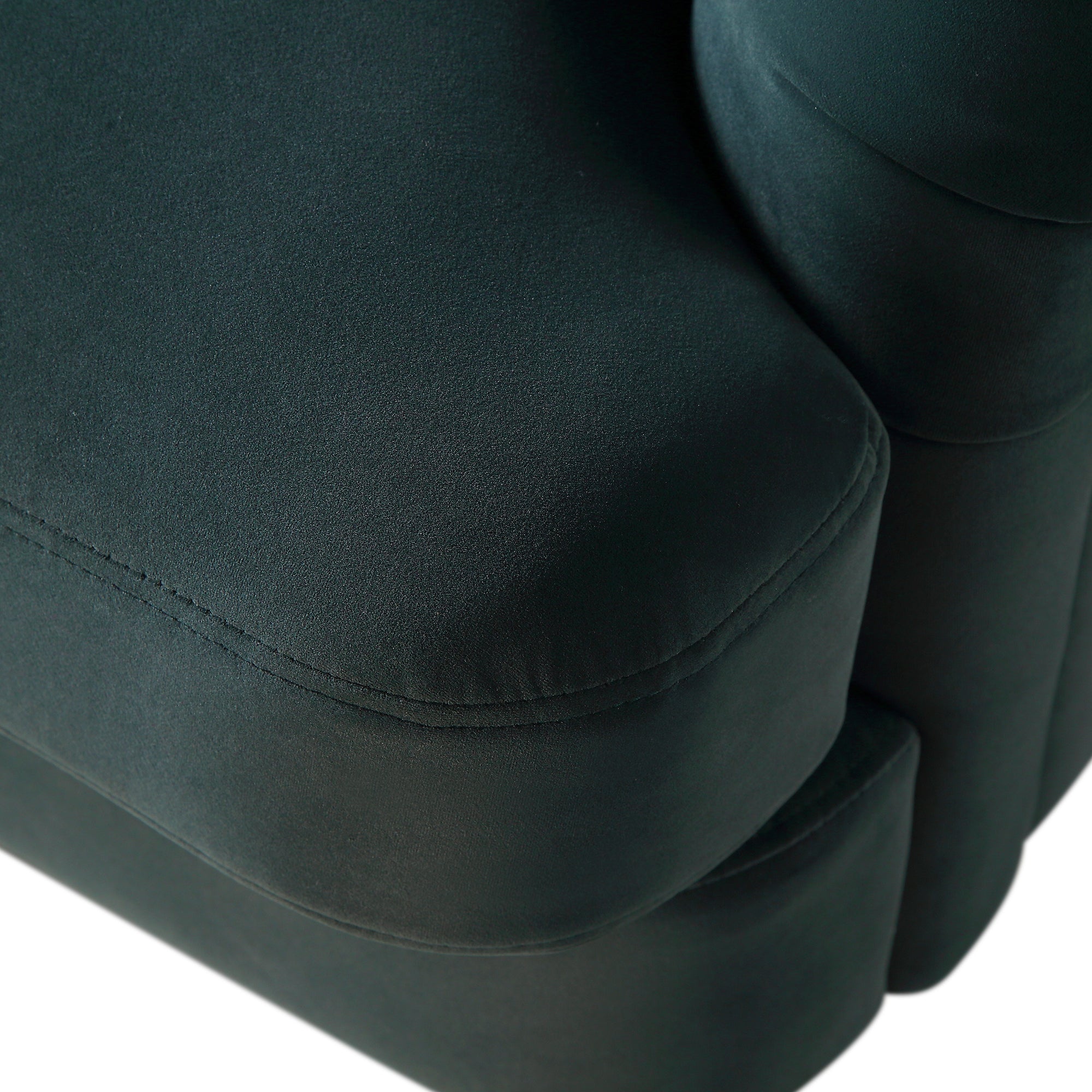 Aegean Blue Velvet Sofa, 1-Seater
