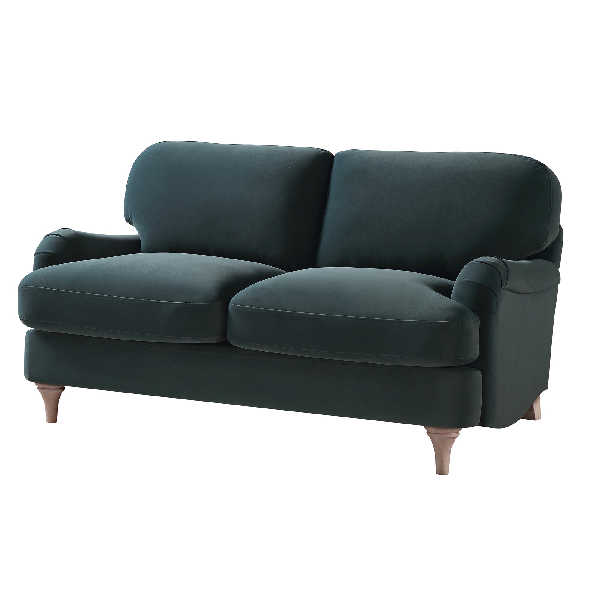 Aegean Blue Velvet Sofa, 2-Seater