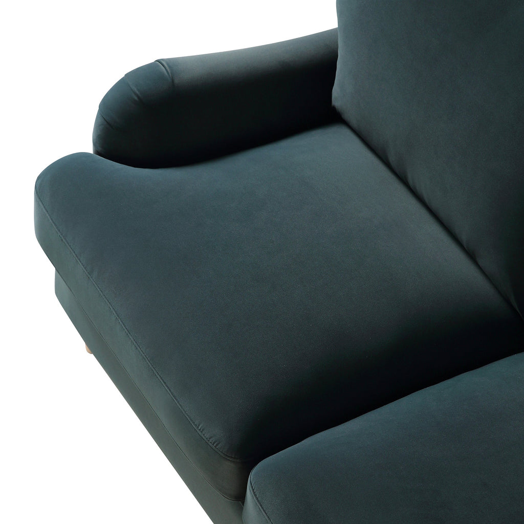 Aegean Blue Velvet Sofa, 2-Seater