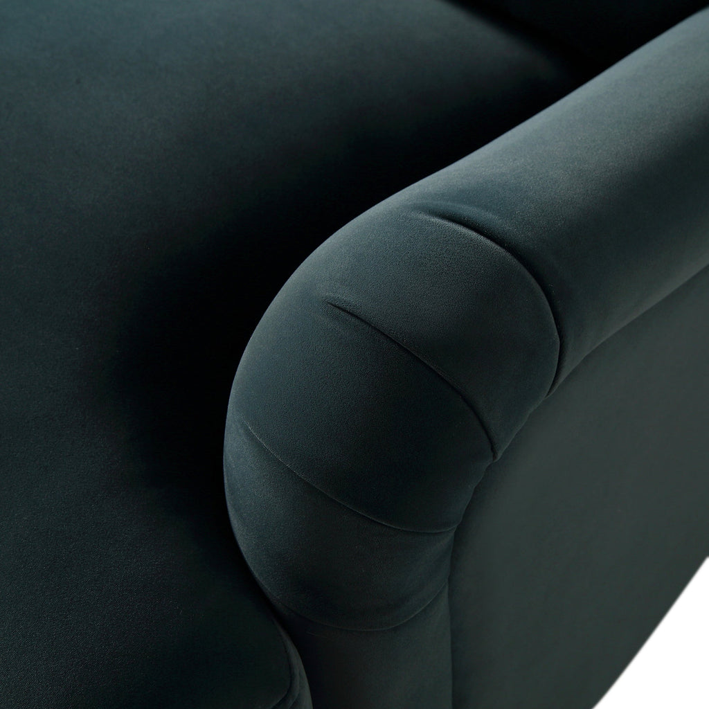 Aegean Blue Velvet Sofa, 2-Seater