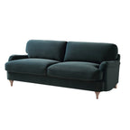 Aegean Blue Velvet Sofa, 3-Seater