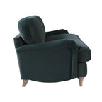 Aegean Blue Velvet Sofa, 3-Seater