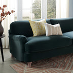 Aegean Blue Velvet Sofa, 3-Seater