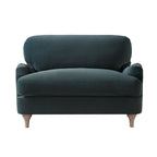 Aegean Blue Velvet Sofa, Loveseat