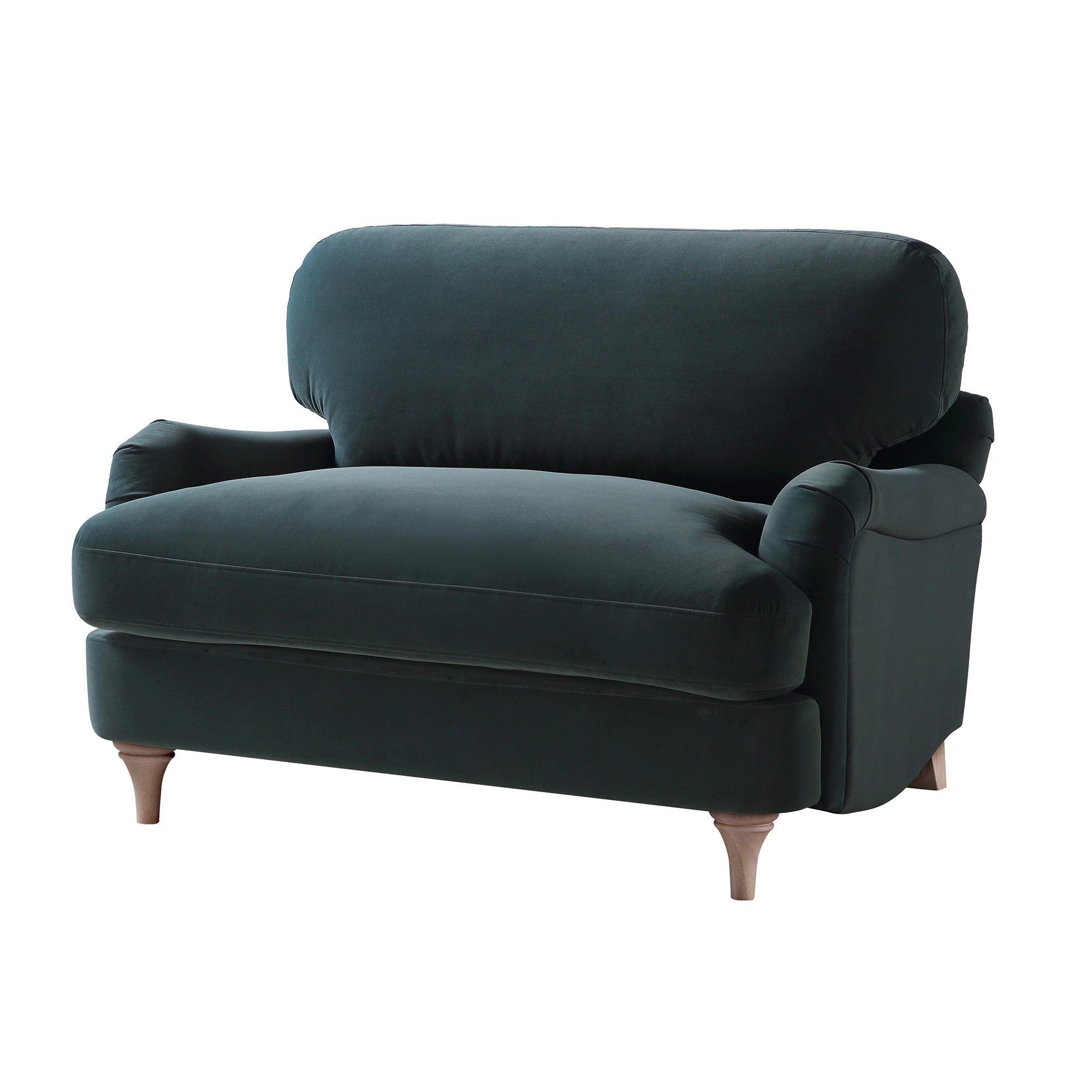 Aegean Blue Velvet Sofa, Loveseat