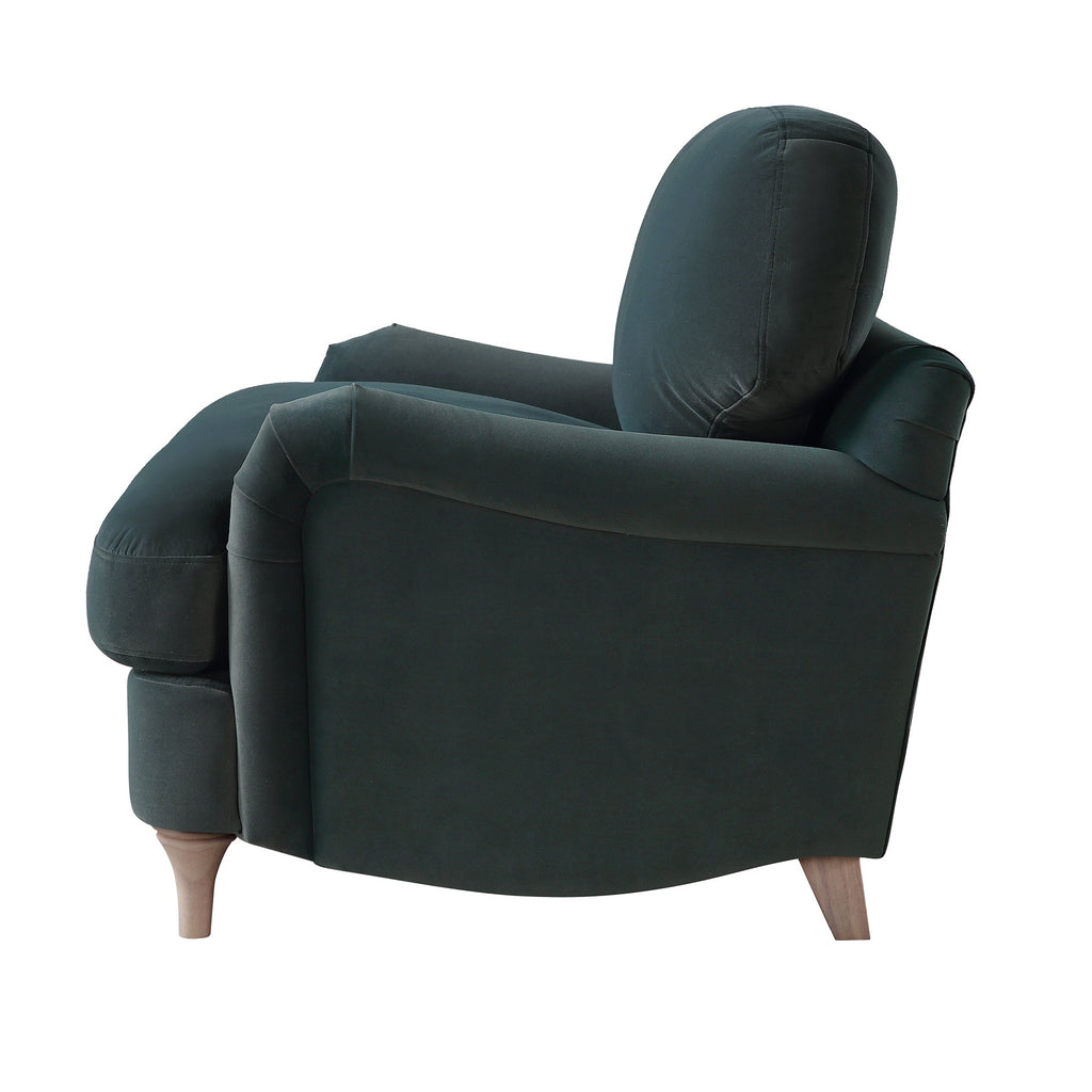 Aegean Blue Velvet Sofa, Loveseat