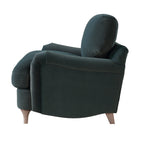 Aegean Blue Velvet Sofa, Loveseat