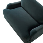 Aegean Blue Velvet Sofa, Loveseat