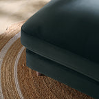 Aegean Blue Velvet Sofa, Footstool