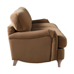 Camel Velvet Sofa, 3-Seater