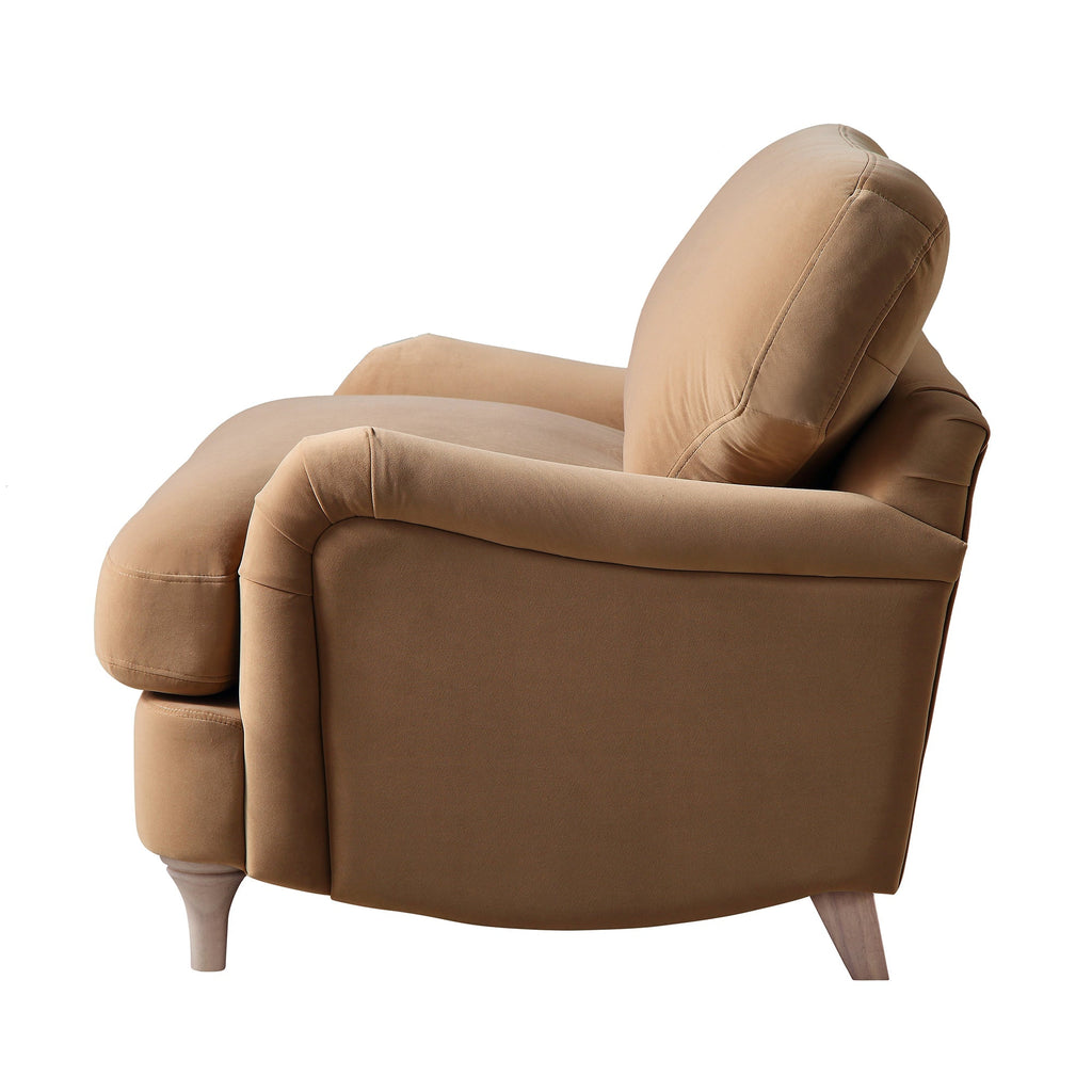 Camel Velvet Sofa, Loveseat