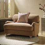 Camel Velvet Sofa, Loveseat