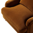 Cinnamon Velvet Sofa, 1-Seater