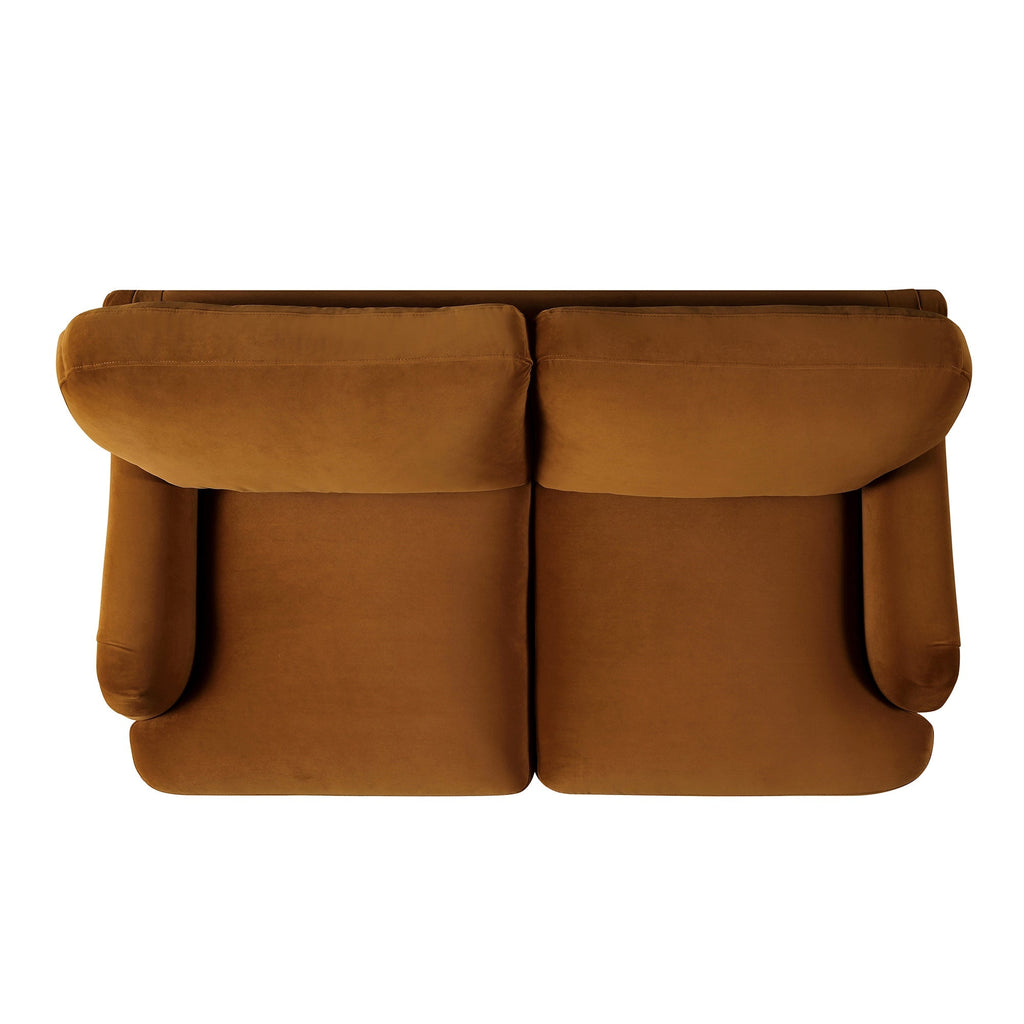 Cinnamon Velvet Sofa, 2-Seater