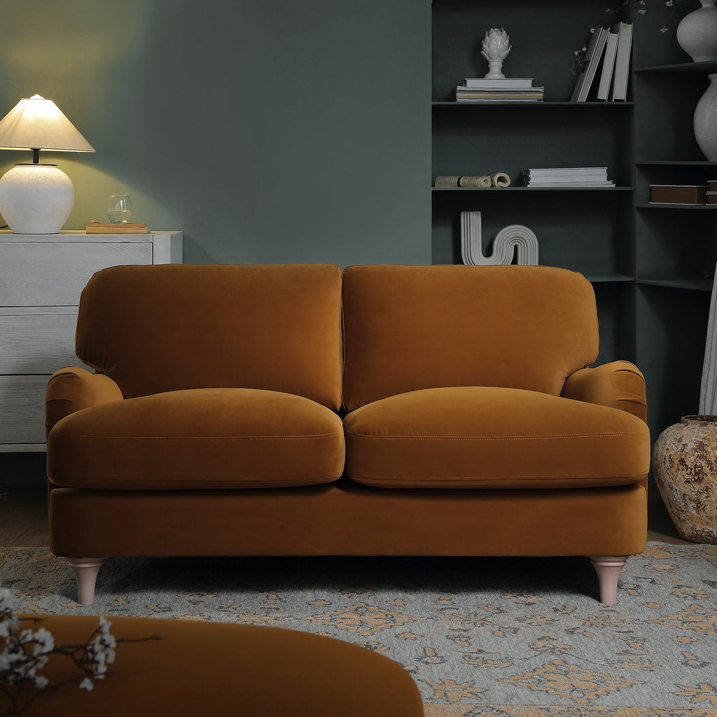 Cinnamon Velvet Sofa, 2-Seater