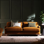 Cinnamon Velvet Sofa, 3-Seater