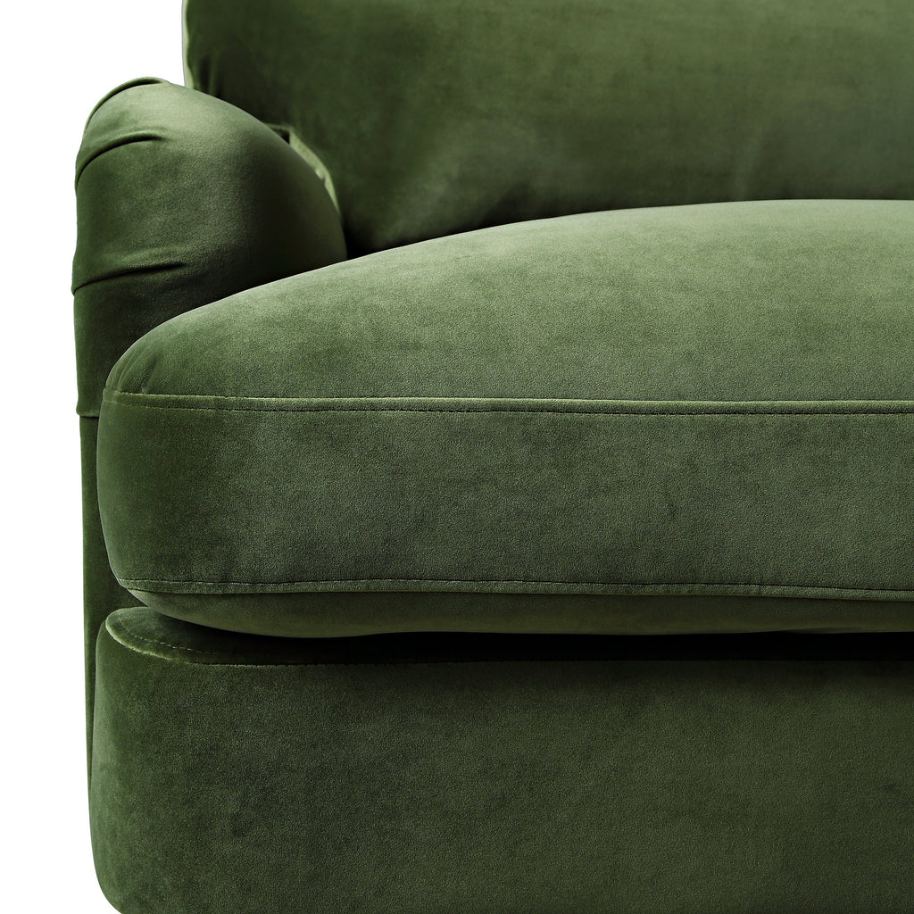 Fern Green Velvet Sofa, 1-Seater