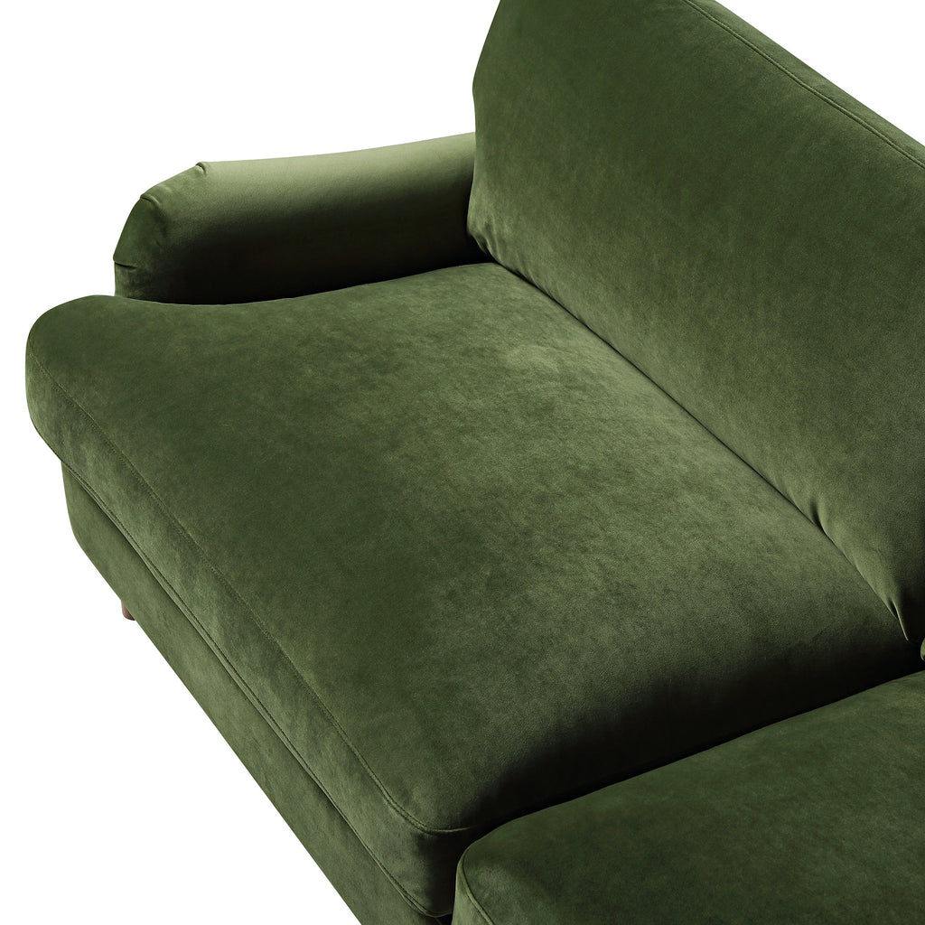 Fern Green Velvet Sofa, 3-Seater