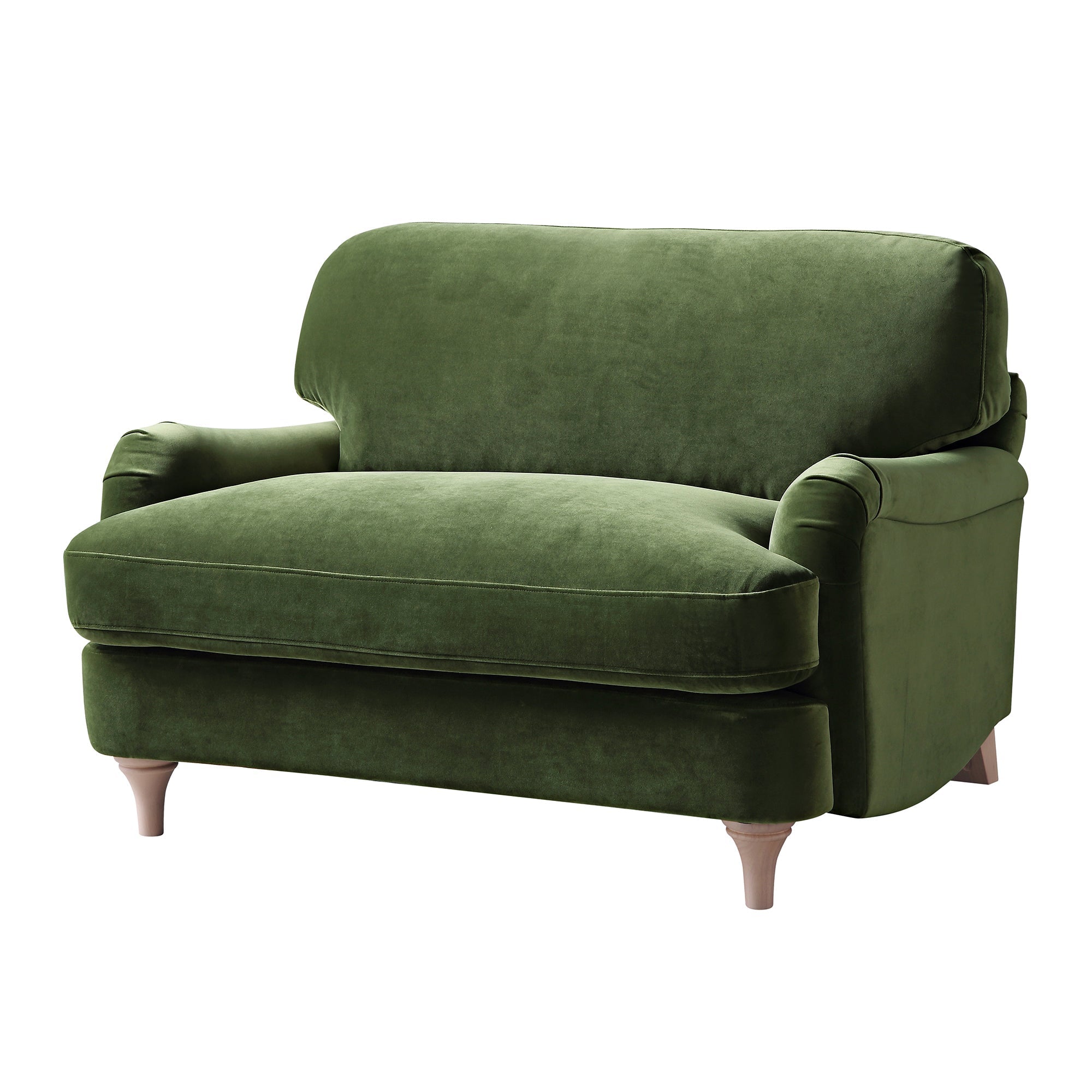 Fern Green Velvet Sofa, Loveseat