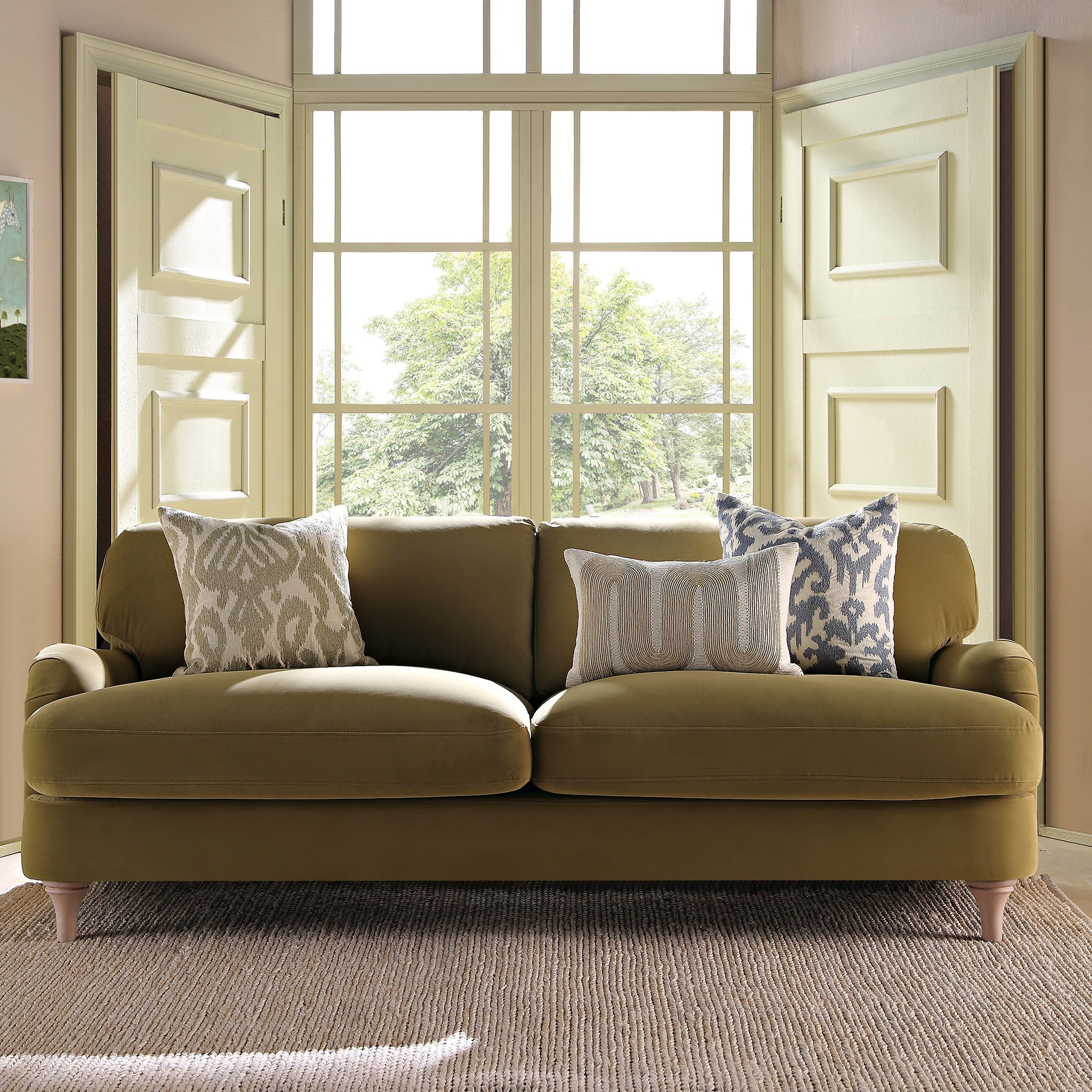 Fudge Velvet Sofa, 3-Seater