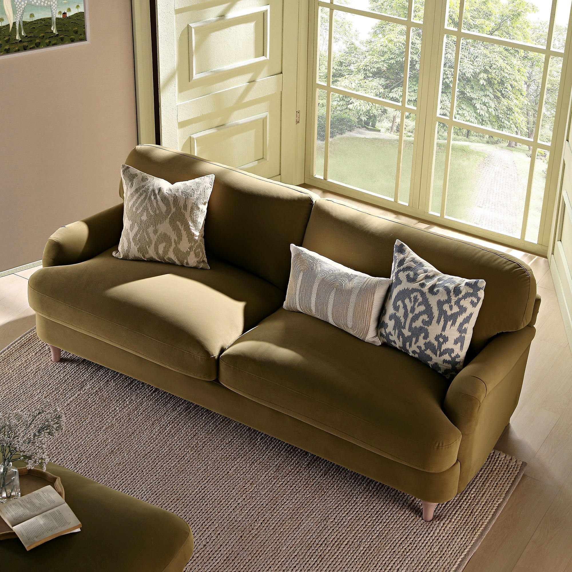 Fudge Velvet Sofa, 3-Seater