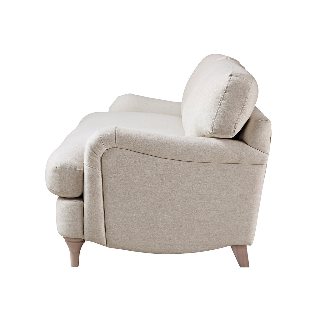 Oatmeal Fabric Sofa, 3-Seater
