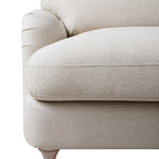 Oatmeal Fabric Sofa, 3-Seater