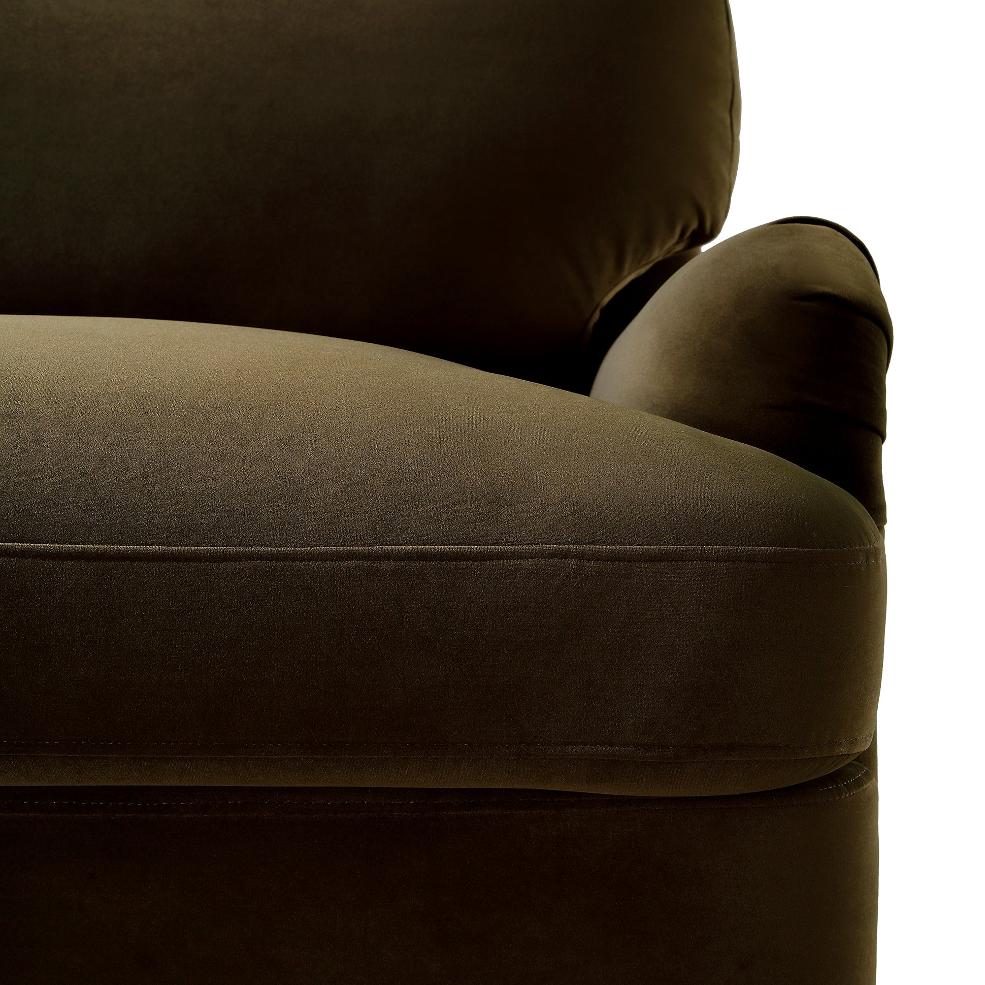 Seaweed Velvet Sofa, 1-Seater