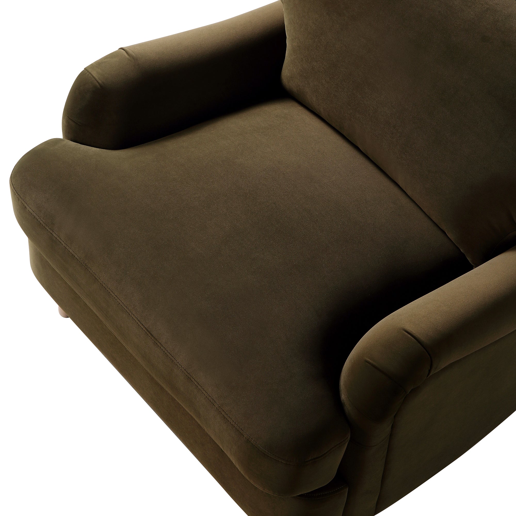 Seaweed Velvet Sofa, 1-Seater
