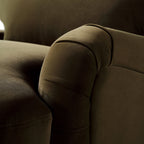 Seaweed Velvet Sofa, 1-Seater