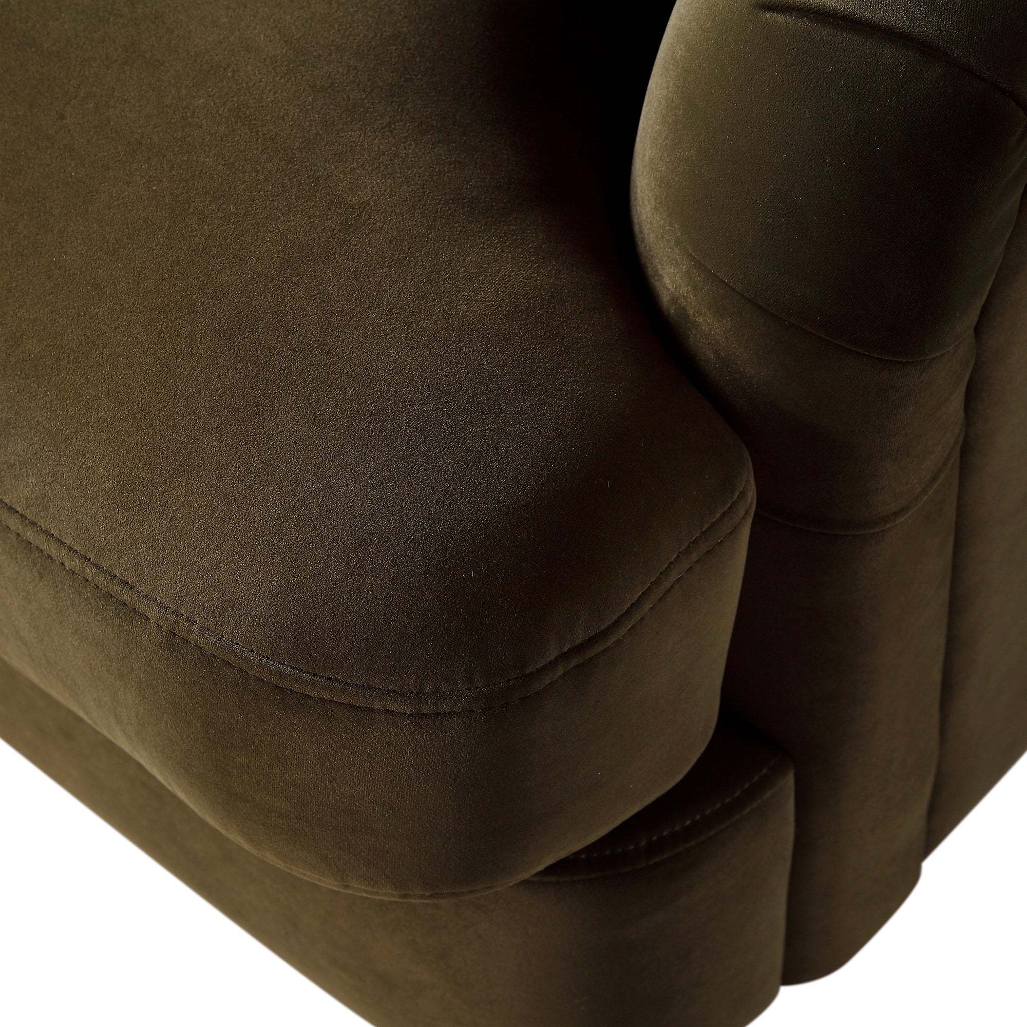 Seaweed Velvet Sofa, 1-Seater