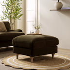 Seaweed Velvet Sofa, Footstool