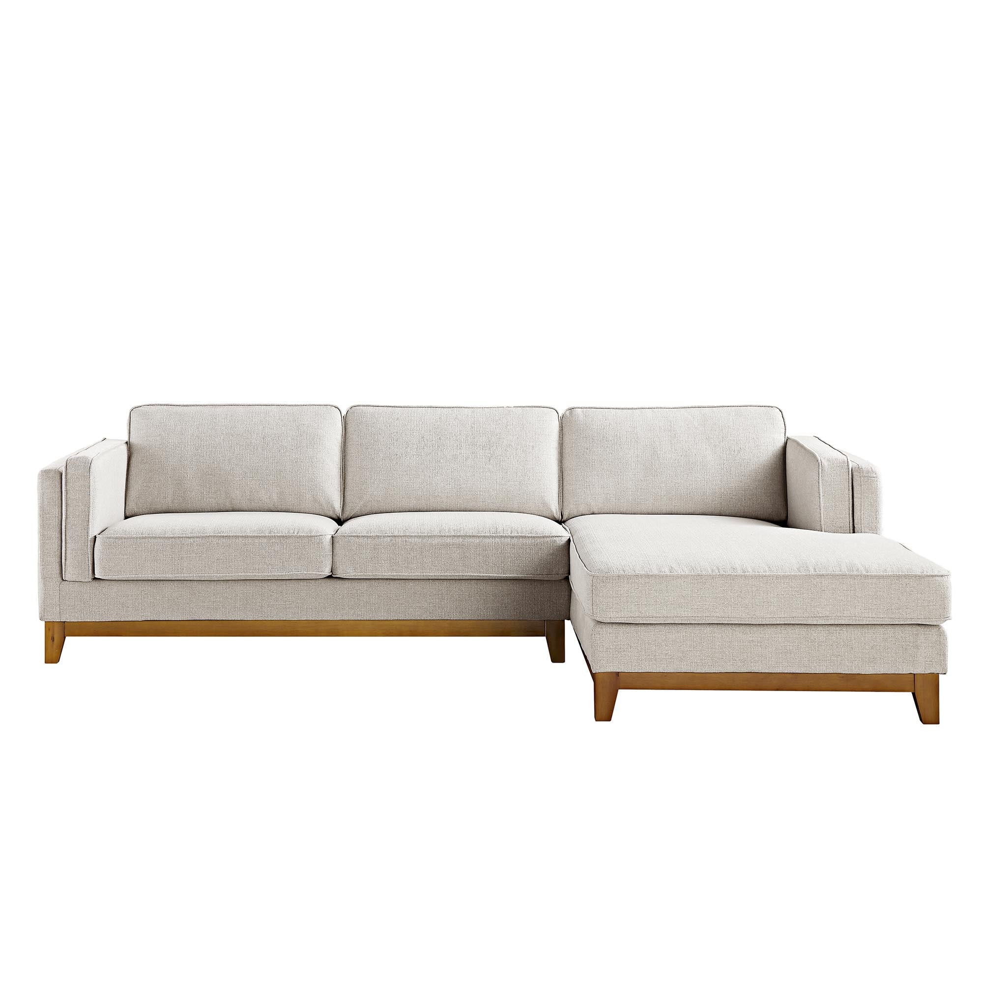 Woven Fabric Sofa, Grande Chaise Sofa Right Hand Facing