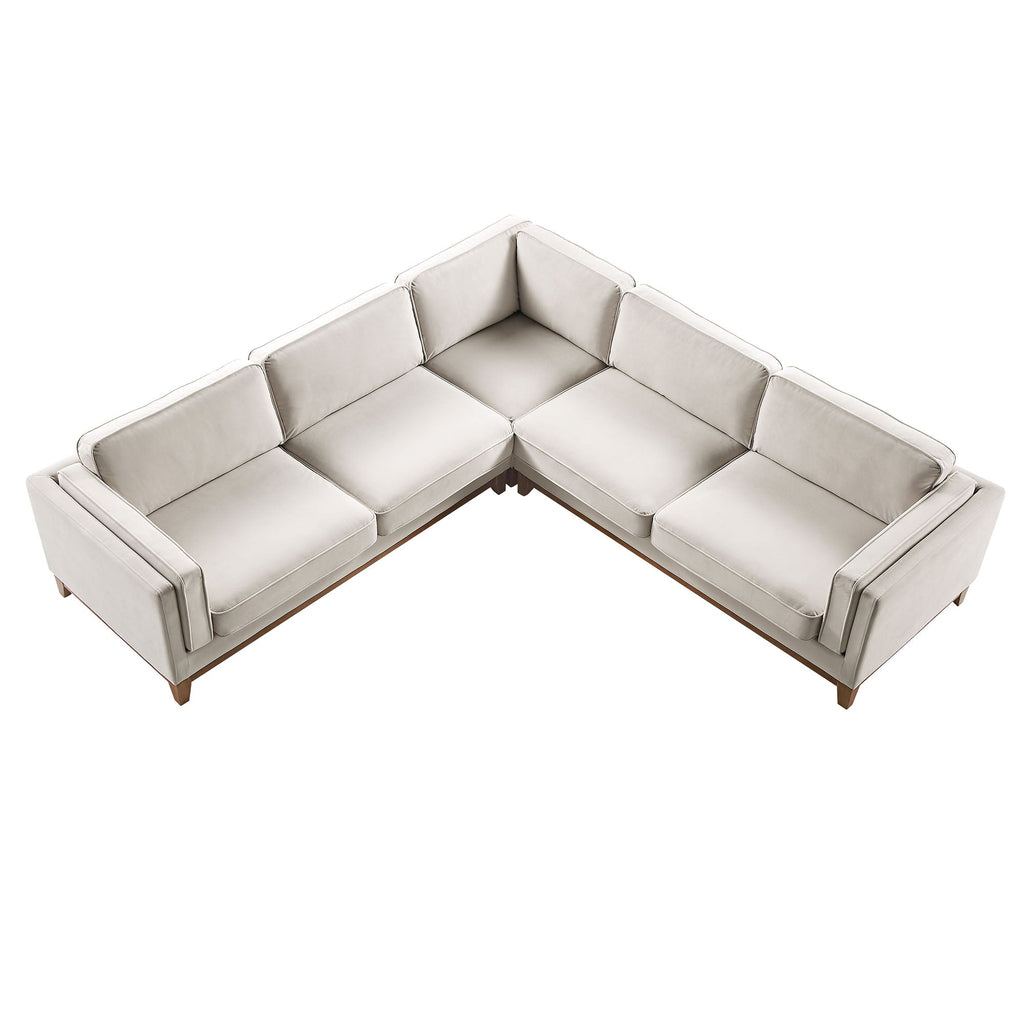 Champagne Velvet Grande Corner Sofa