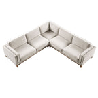 Champagne Velvet Grande Corner Sofa