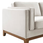 Champagne Velvet Grande Corner Sofa