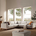 Champagne Velvet Grande Corner Sofa