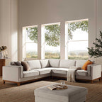 Champagne Velvet Grande Corner Sofa