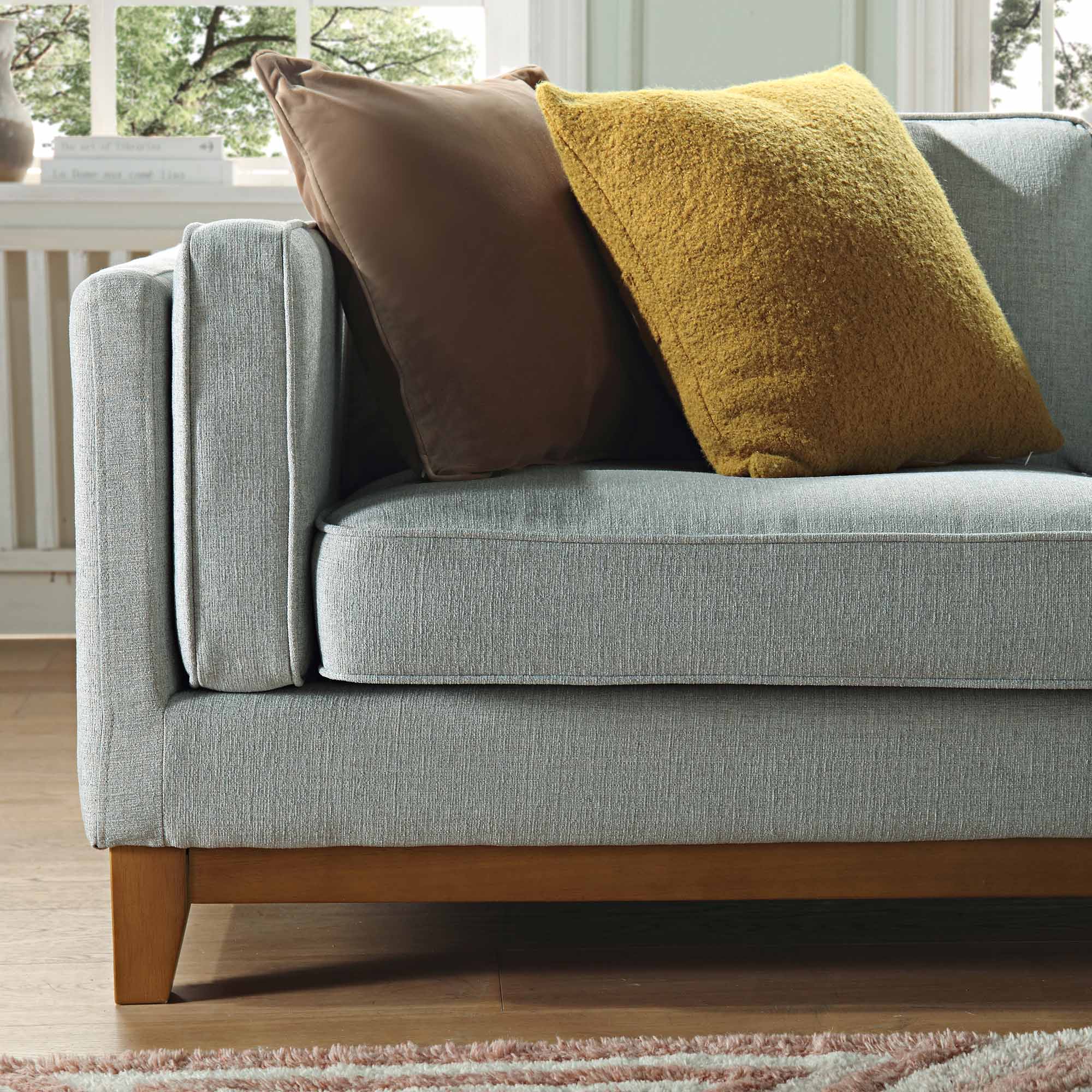 Sage Woven Fabric Grande Corner Sofa
