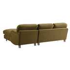 Fudge Velvet Sofa, Grande Chaise Sofa Right Hand Facing