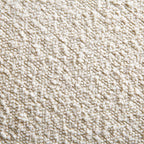 Armchair with Ball Cushion, Ecru Boucle