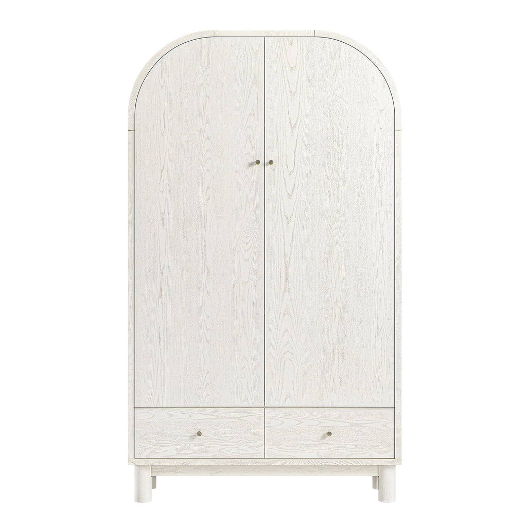 Large Storage Cabinet, Washed White Ash