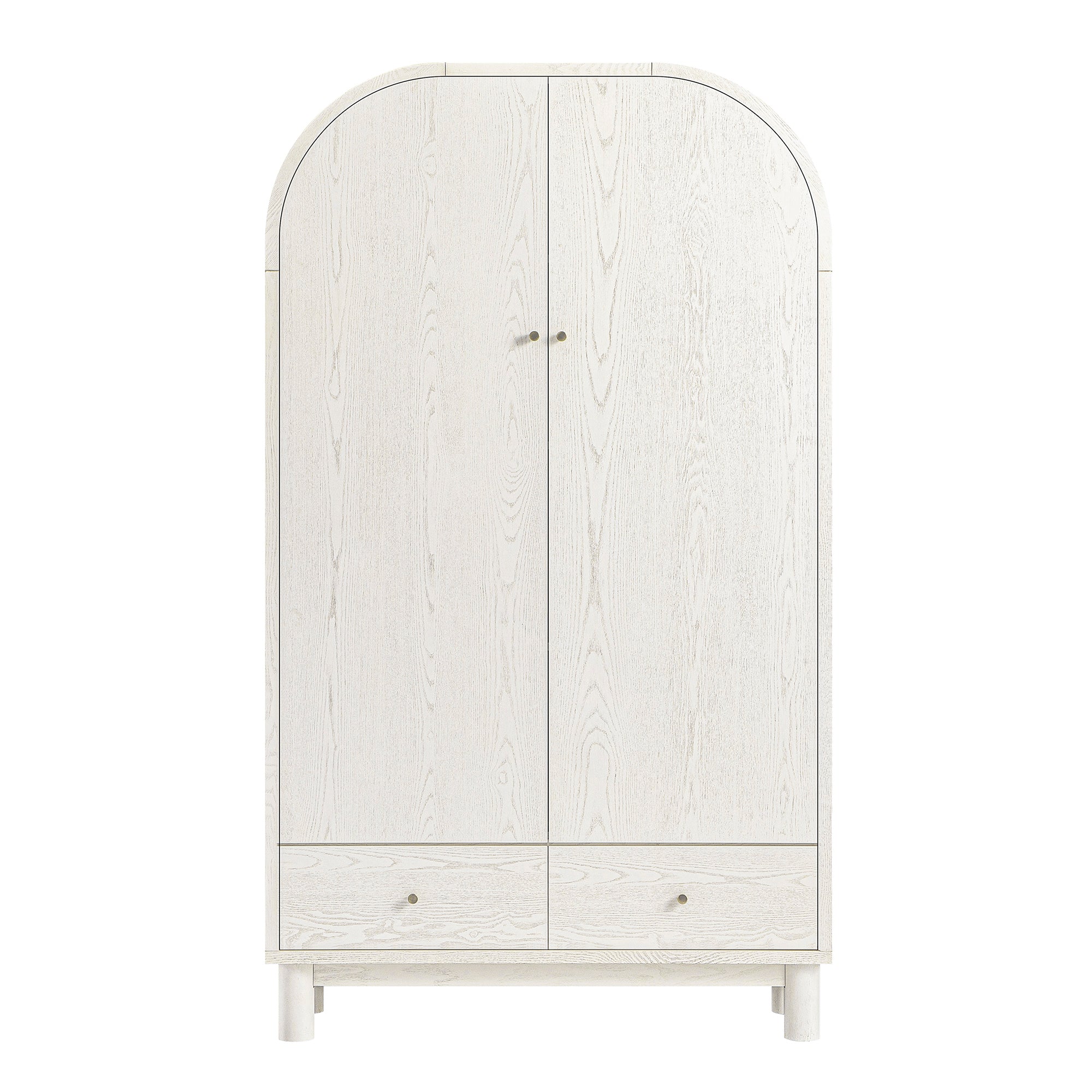 Large Storage Cabinet, Washed White Ash
